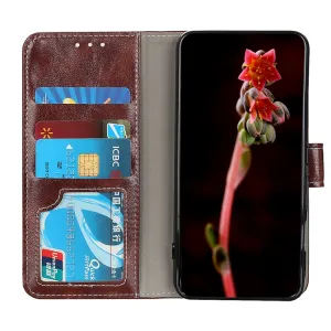 RETRO Peňaženkový obal Huawei Nova 9 hnedý