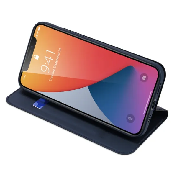 DUX Peňaženkový kryt Apple iPhone 12 Pro Max modrý