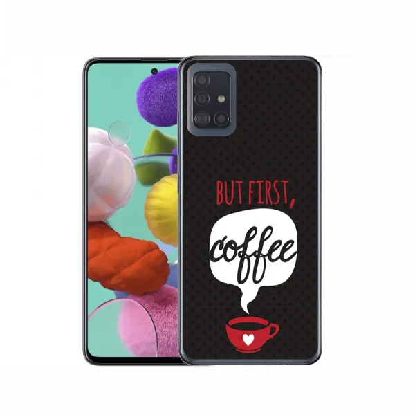 PROTEMIO MY ART Ochranný kryt Samsung Galaxy A71 COFFEE (056)
