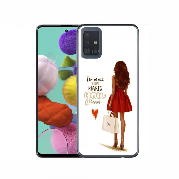 PROTEMIO MY ART Ochranný kryt Samsung Galaxy A71 RED DRESS (137)