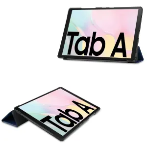 LEATHER Zaklápací obal Samsung Galaxy Tab A7 10.4 (T500 / T505) tmavomodrý