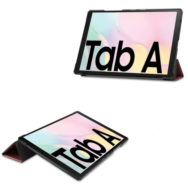 LEATHER Zaklápací obal Samsung Galaxy Tab A7 10.4 (T500 / T505) bordový