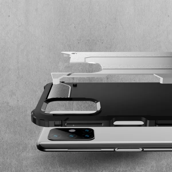 TOUGH Ochranný kryt Samsung Galaxy M31s strieborný