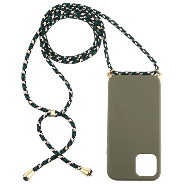 ROPE Kryt so šnúrkou Apple iPhone 12 mini  tmavozelený