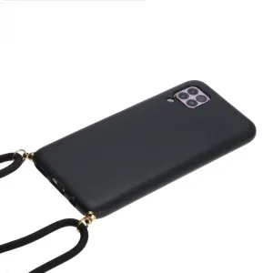 ROPE Kryt so šnúrkou Apple iPhone 12 / 12 Pro  čierny