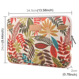 ART Puzdro na notebook s uhlopriečkou 13" LEAF biele