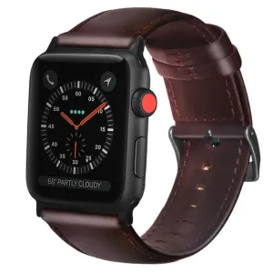 WAX Kožený remienok Apple Watch 9 / 8 / 7 (41mm) / 6 / SE / 5 / 4 (40mm) / 3 / 2 / 1 (38mm) hnedý