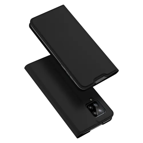 DUX DUCIS Skin Pro knižkové kožené puzdro na Samsung Galaxy A42 5G, čierne