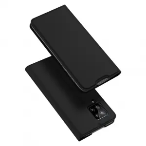 DUX DUCIS Skin Pro knižkové kožené puzdro na Samsung Galaxy A42 5G, čierne