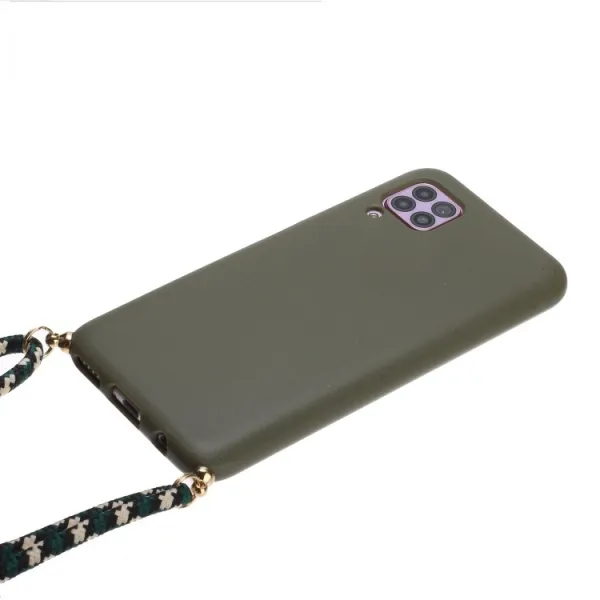 ROPE Kryt so šnúrkou Huawei P40 Lite tmavozelený