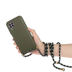 ROPE Kryt so šnúrkou Huawei P40 Lite tmavozelený