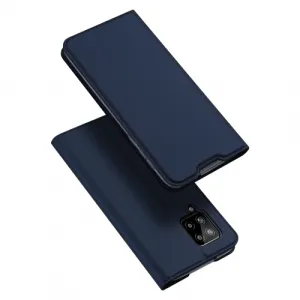 DUX DUCIS Skin Pro knižkové kožené puzdro na Samsung Galaxy A42 5G, modré