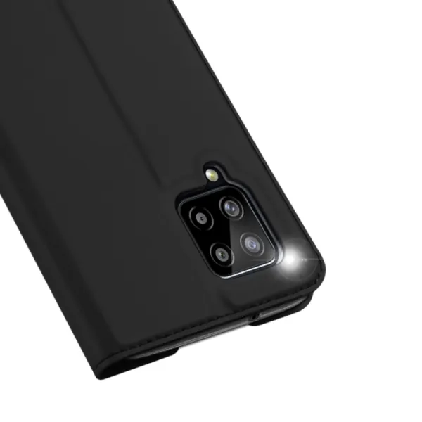 DUX DUCIS Skin Pro knižkové kožené puzdro na Samsung Galaxy A42 5G, čierne