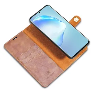 DG.MING Peňaženkový obal 2v1 Samsung Galaxy S20 Plus hnedý
