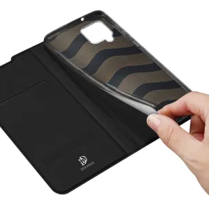 DUX DUCIS Skin Pro knižkové kožené puzdro na Samsung Galaxy A42 5G, čierne