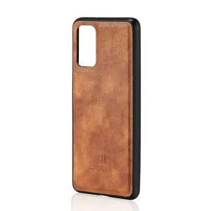 DG.MING Peňaženkový obal 2v1 Samsung Galaxy S20 Plus hnedý