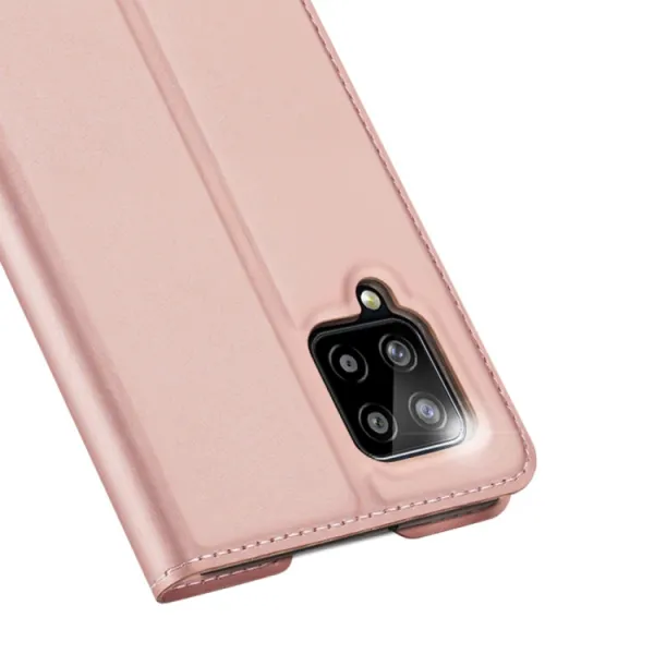 DUX DUCIS Skin Pro knižkové kožené puzdro na Samsung Galaxy A42 5G, ružové