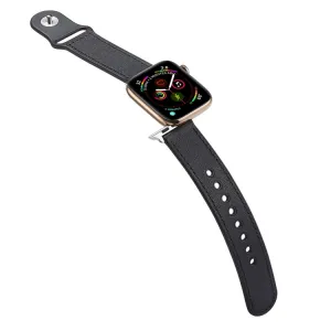 LEATHER Apple Watch 8/7 (41 mm) / 6 / SE / 5 / 4 (40 mm) / 3 / 2 / 1 (38 mm) čierny
