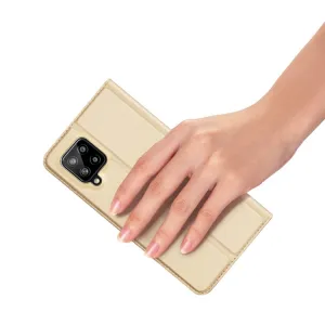 DUX DUCIS Skin Pro knižkové kožené puzdro na Samsung Galaxy A42 5G, zlaté