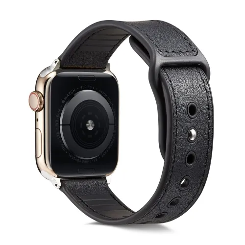 LEATHER Apple Watch 8/7 (41 mm) / 6 / SE / 5 / 4 (40 mm) / 3 / 2 / 1 (38 mm) čierny