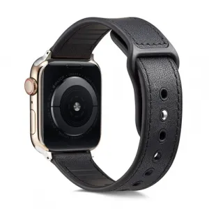 LEATHER Apple Watch 8/7 (41 mm) / 6 / SE / 5 / 4 (40 mm) / 3 / 2 / 1 (38 mm) čierny