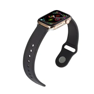 LEATHER Apple Watch 8/7 (41 mm) / 6 / SE / 5 / 4 (40 mm) / 3 / 2 / 1 (38 mm) čierny