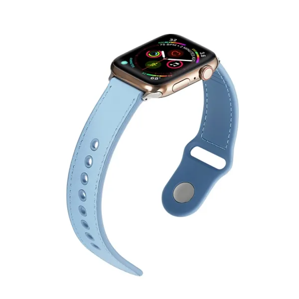 LEATHER Apple Watch 9 / 8 / 7 (41mm) / 6 / SE / 5 / 4 (40mm) / 3 / 2 / 1 (38mm) modrý