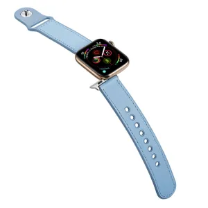 LEATHER Apple Watch 9 / 8 / 7 (41mm) / 6 / SE / 5 / 4 (40mm) / 3 / 2 / 1 (38mm) modrý