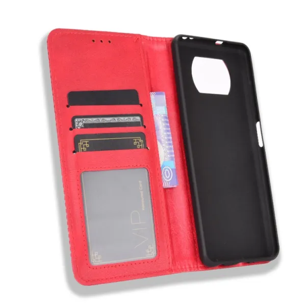 BUSINESS Peňaženkové puzdro Xiaomi Poco X3 NFC / X3 Pro červené