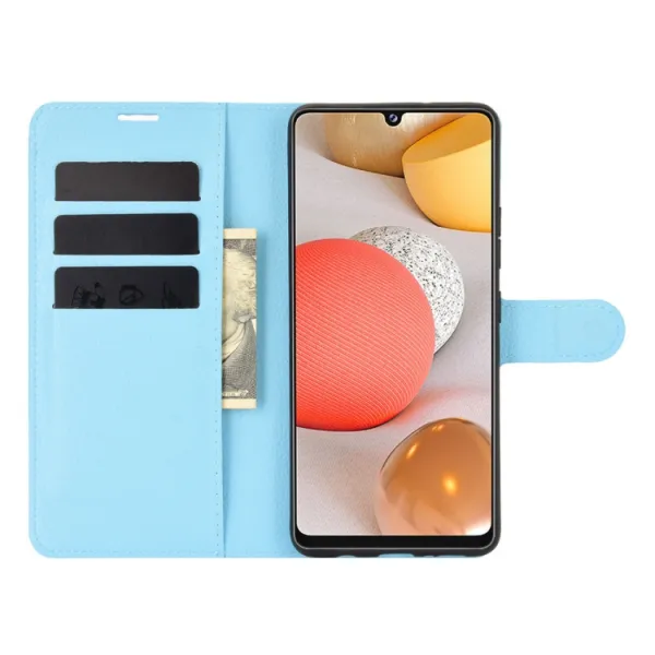 LITCHI Peňaženkový kryt Samsung Galaxy A42 5G modrý