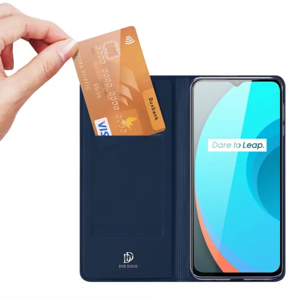 DUX Peňaženkový kryt Realme C11 modrý