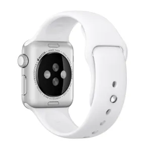 RUBBER Remienok Apple Watch Ultra 1 / 2 / 3 (49mm) / 9 / 8 / 7 (45mm) / 6 / SE / 5 / 4 (44mm) / 3 / 2 / 1 (42mm) biely