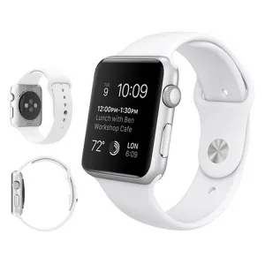 RUBBER Remienok Apple Watch Ultra 1 / 2 / 3 (49mm) / 9 / 8 / 7 (45mm) / 6 / SE / 5 / 4 (44mm) / 3 / 2 / 1 (42mm) biely