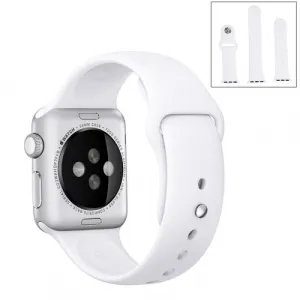 RUBBER Remienok Apple Watch Ultra 1 / 2 / 3 (49mm) / 9 / 8 / 7 (45mm) / 6 / SE / 5 / 4 (44mm) / 3 / 2 / 1 (42mm) biely