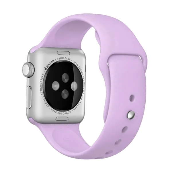 RUBBER Remienok Apple Watch Ultra 1 / 2 / 3 (49mm) / 9 / 8 / 7 (45mm) / 6 / SE / 5 / 4 (44mm) / 3 / 2 / 1 (42mm) fialový