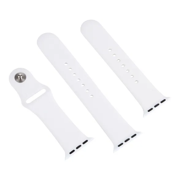 RUBBER Remienok Apple Watch Ultra 1 / 2 / 3 (49mm) / 9 / 8 / 7 (45mm) / 6 / SE / 5 / 4 (44mm) / 3 / 2 / 1 (42mm) biely