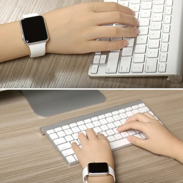 RUBBER Remienok Apple Watch Ultra 1 / 2 / 3 (49mm) / 9 / 8 / 7 (45mm) / 6 / SE / 5 / 4 (44mm) / 3 / 2 / 1 (42mm) biely