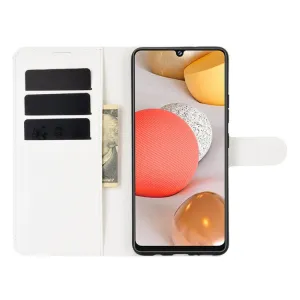 LITCHI Peňaženkový kryt Samsung Galaxy A42 5G biely