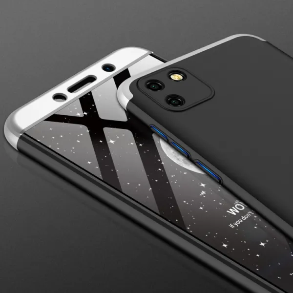 360° Ochranný kryt Huawei Y5p čierny-strieborný