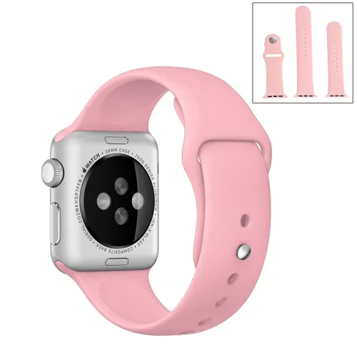 RUBBER Remienok Apple Watch Ultra 1 / 2 / 3 (49mm) / 9 / 8 / 7 (45mm) / 6 / SE / 5 / 4 (44mm) / 3 / 2 / 1 (42mm) ružový