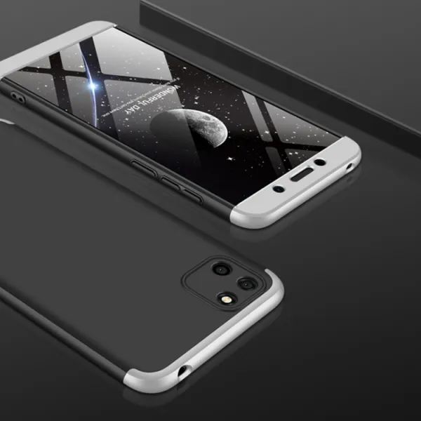 360° Ochranný kryt Huawei Y5p čierny-strieborný