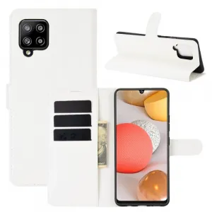 LITCHI Peňaženkový kryt Samsung Galaxy A42 5G biely