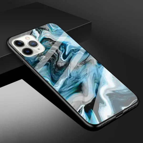 GLASS Ochranný kryt Apple iPhone 11 Pro Max modrý-čierny