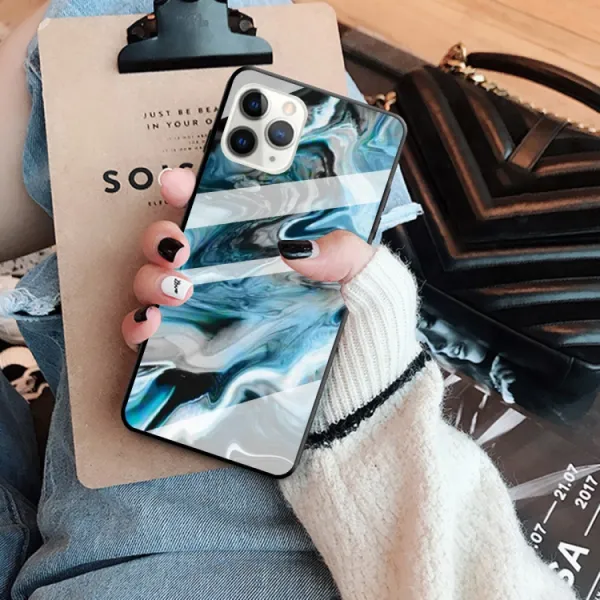GLASS Ochranný kryt Apple iPhone 11 Pro Max modrý-čierny