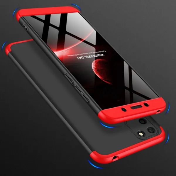 360° Ochranný kryt Huawei Y5p čierny-červený