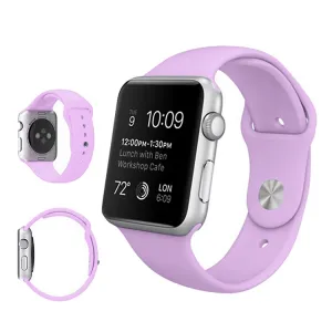 RUBBER Remienok Apple Watch Ultra 1 / 2 / 3 (49mm) / 9 / 8 / 7 (45mm) / 6 / SE / 5 / 4 (44mm) / 3 / 2 / 1 (42mm) fialový