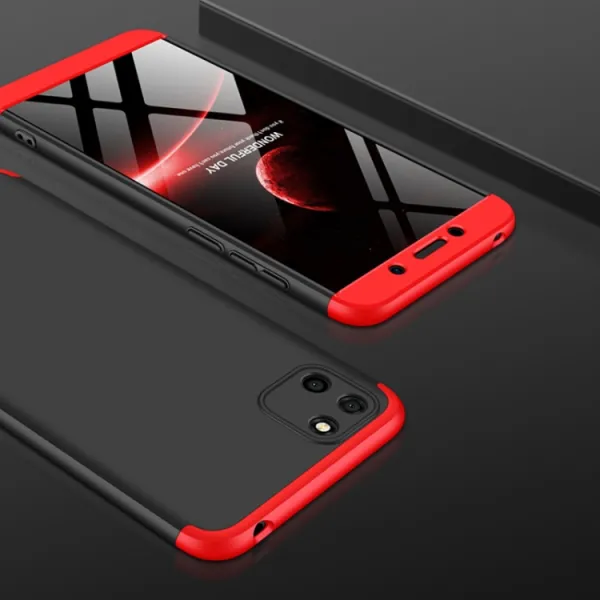360° Ochranný kryt Huawei Y5p čierny-červený