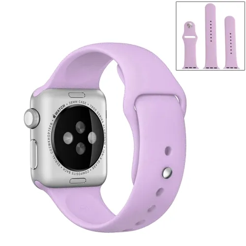 RUBBER Remienok Apple Watch Ultra 1 / 2 / 3 (49mm) / 9 / 8 / 7 (45mm) / 6 / SE / 5 / 4 (44mm) / 3 / 2 / 1 (42mm) fialový