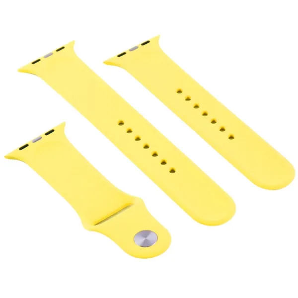 RUBBER Remienok Apple Watch Ultra 1 / 2 / 3 (49mm) / 9 / 8 / 7 (45mm) / 6 / SE / 5 / 4 (44mm) / 3 / 2 / 1 (42mm) žltý