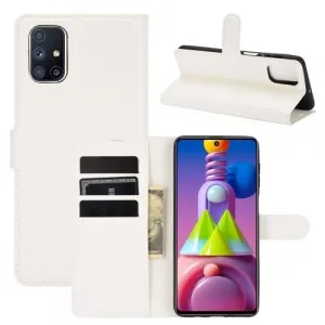 LITCHI Peňaženkový kryt Samsung Galaxy M51 biely